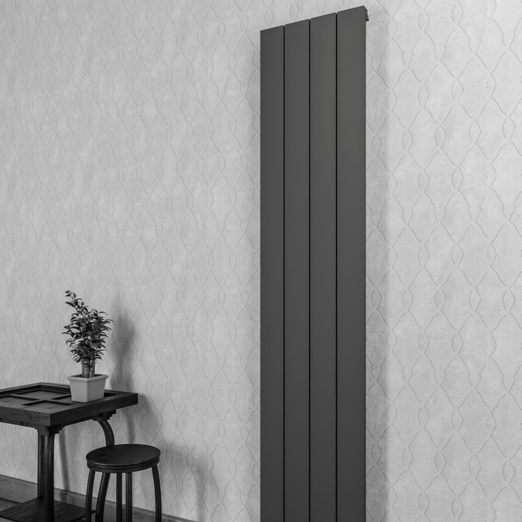 [20434033] Drama Aluminium Radiator 37,5x180 cm Mat Zwart
