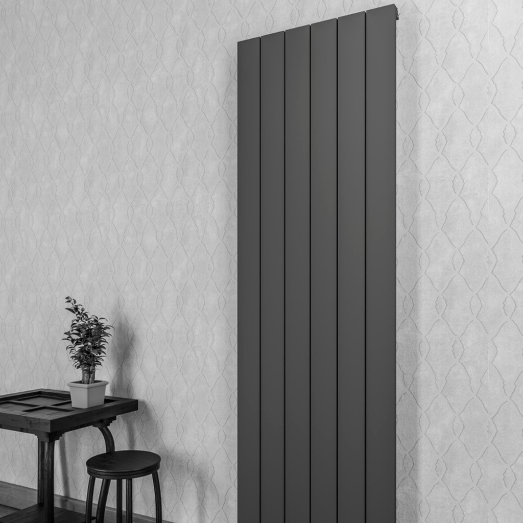 [20434034] Drama Aluminium Radiator 56,5x180 cm Mat Zwart