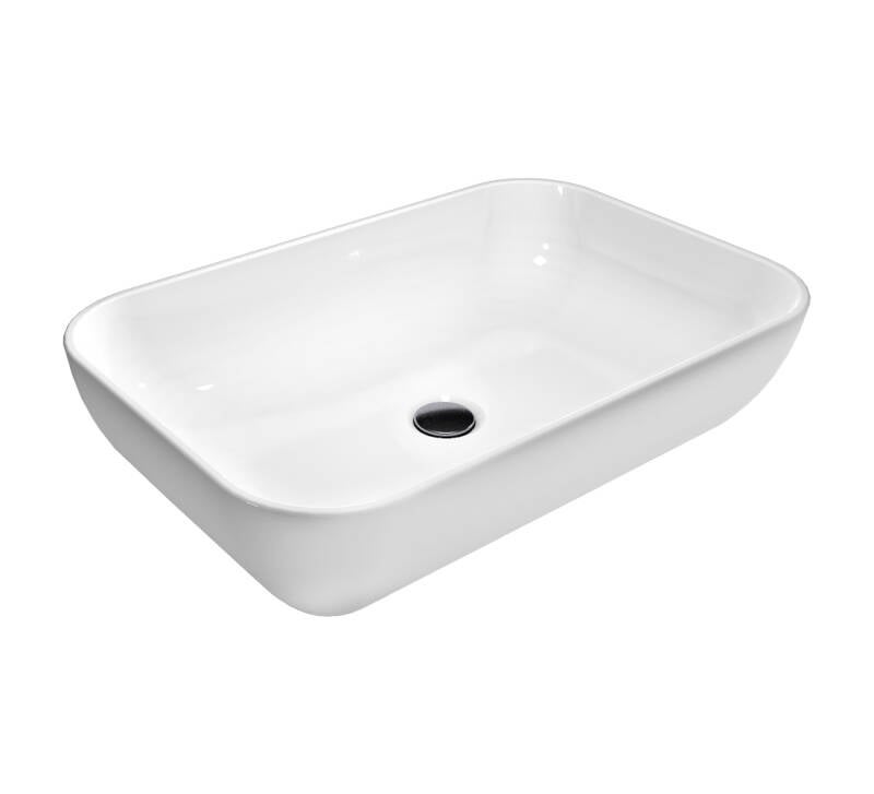 Toledo Keramische Waskom 40 cm Hoogglans Wit