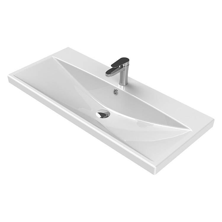 Elite Keramische Wastafel 100 cm Hoogglans Wit