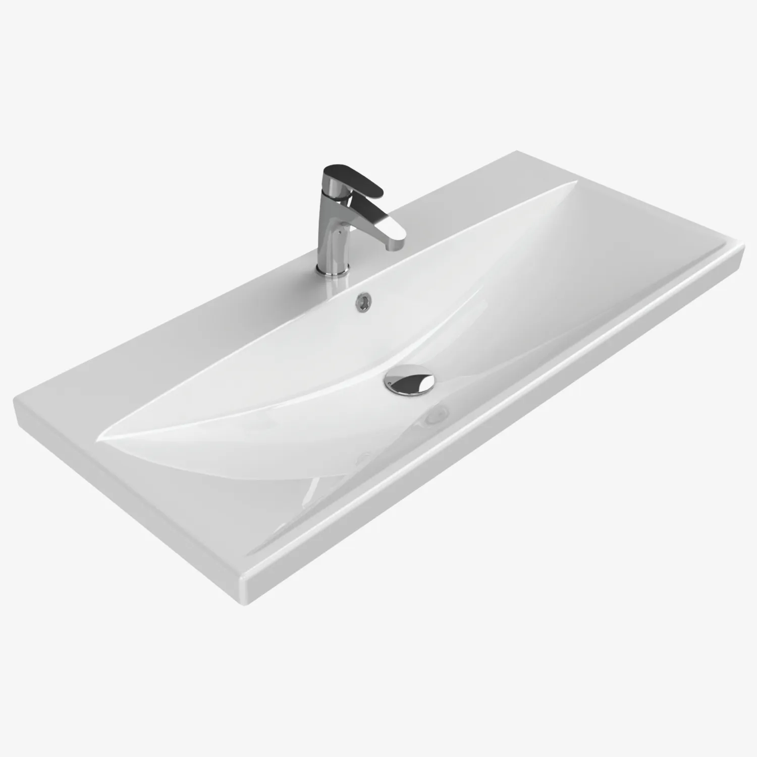 Elite Keramische Wastafel 120 cm Mat Wit