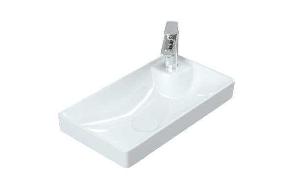 [10512008] Ventidue Keramische Wastafel 40 cm Hoogglans Wit